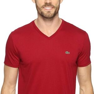 LaCoste Mens short sleeve V neck Pima jersey t shirts